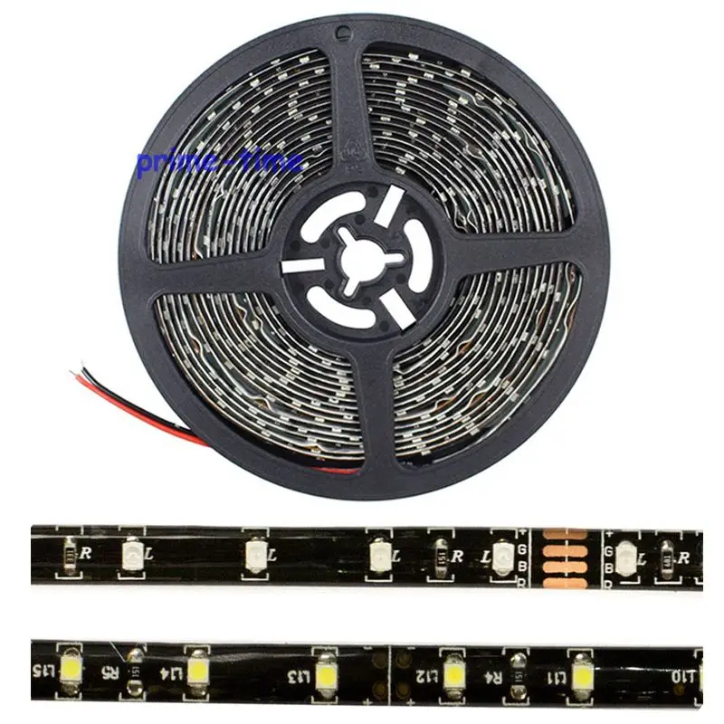 Черная печатная плата Светодиодная лента 3528 DC12V 60LED/m 5 м 300LED IP65 Водонепроницаемый