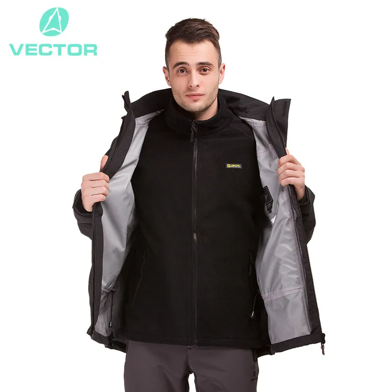 Vector зимой на открытом воздухе куртка мужчины теплый водонепроницаемый куртка 3 в 1 отдых туризм куртки лыжи сноуборд ветровка 60018