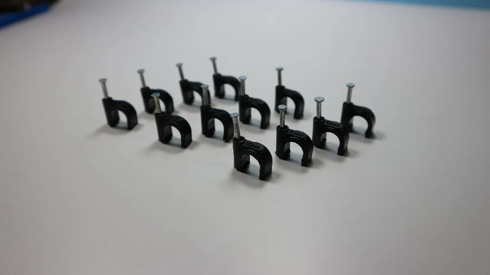 Бесплатная доставка Черный 100 шт круглый зажим для ногтей 12 14 16 18 20 25 мм провода
