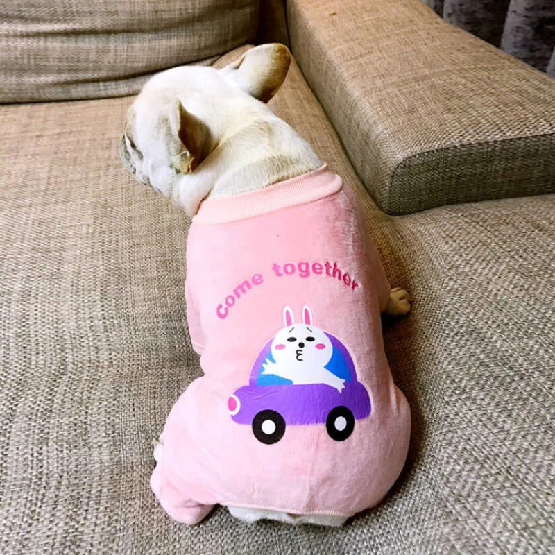 Bigeyedog хлопковая собачья Пижама комбинезон осень-зима Одежда для собак теплое пальто французская одежда для бульдога Frenchie одежда для питомца наряд