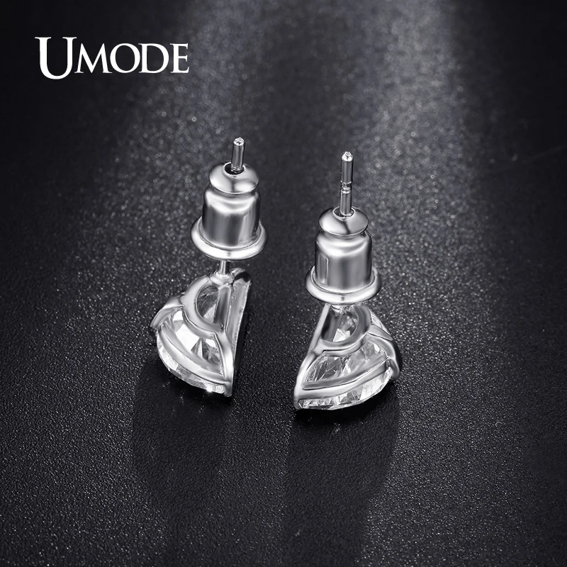 Женские полукруглые серьги гвоздики с фианитами 10 мм|earrings jewelry|colorful stud earingsstud earrings