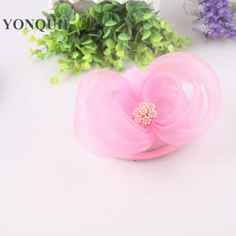 Церковная винтажная Вуалетка Sinamay головной убор с петлями из кринолина