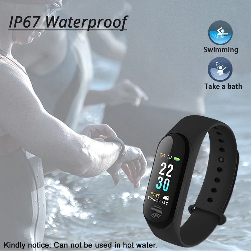 Smart Fitness Bracelet Tracker Watch Band Heart Rate Monitor Waterproof Blood Pressure Oxygen Wristband PK Mi 3 c0 | Электроника