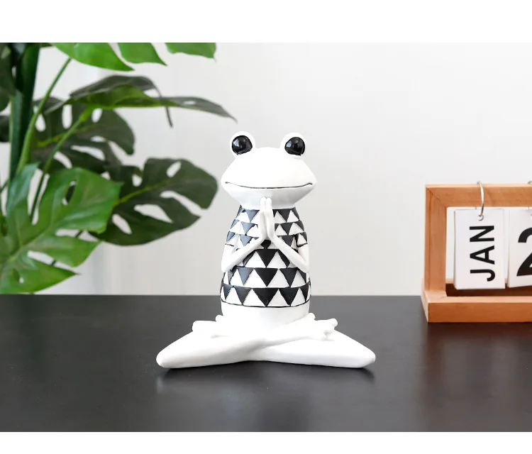 1PC Nordic Resin Yoga Frog Decoration Home Accessories Creative Living Room TV Cabinet Children Gift JL 268 | Дом и сад
