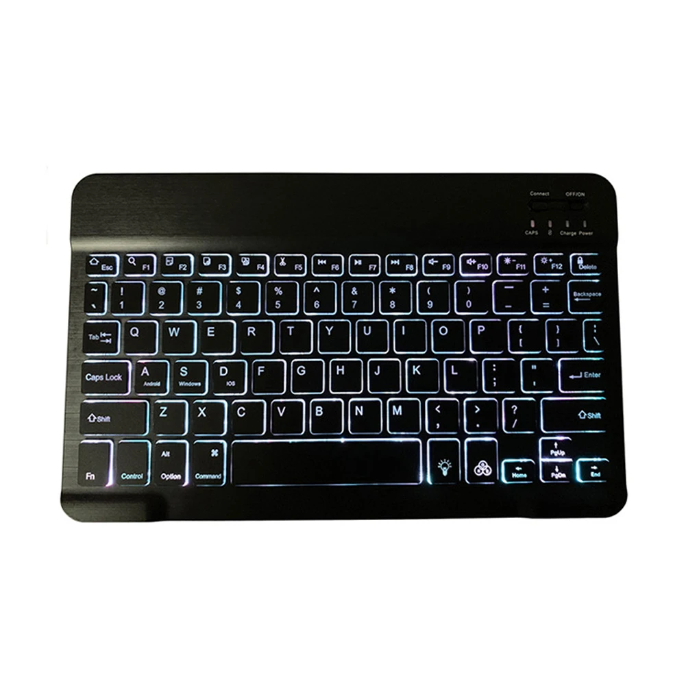 Universal 7 Colors Backlit Desktop Removable Bluetooth Keyboard Lightweight Wireless Extensions Slim Mini Adjustable Brightness |