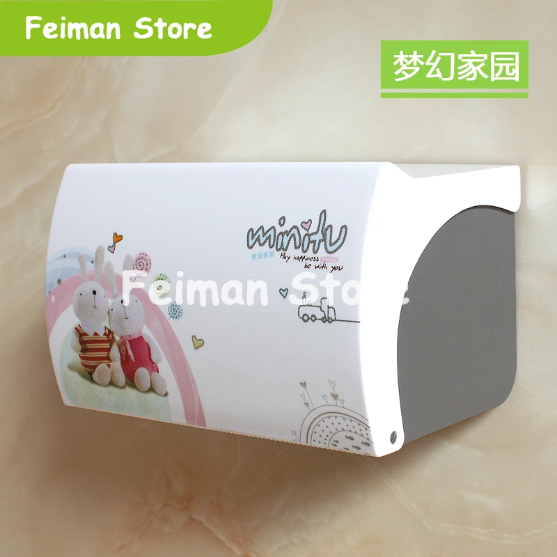 Toilet Paper Holder Plastic Acrylic Waterproof Toilet Roll Holder Box Free Stiletto Creative Door Paper Towel Box