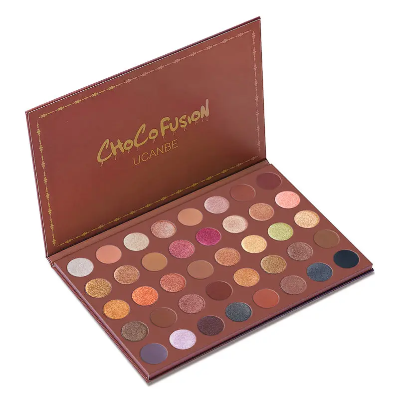 UCANBE палитра для макияжа 40 цветов CHOCO FUSION Shimmer Палитра теней для век земной цвет макияж матовые тени для век ню косметика
