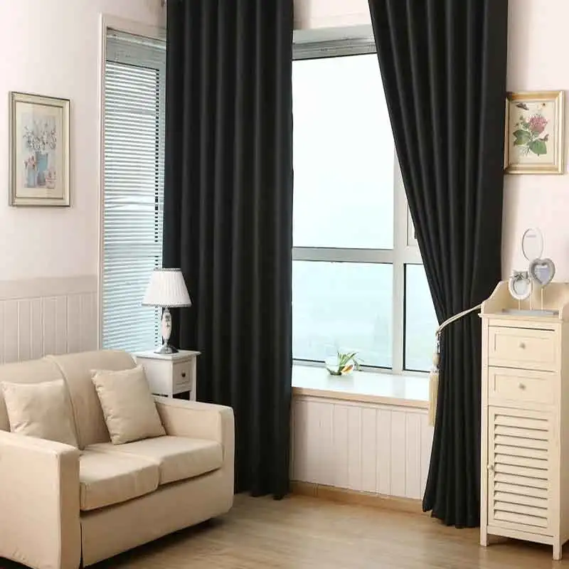 Супер плотные затемняющие шторы высокая затеняющая панель драпировка для