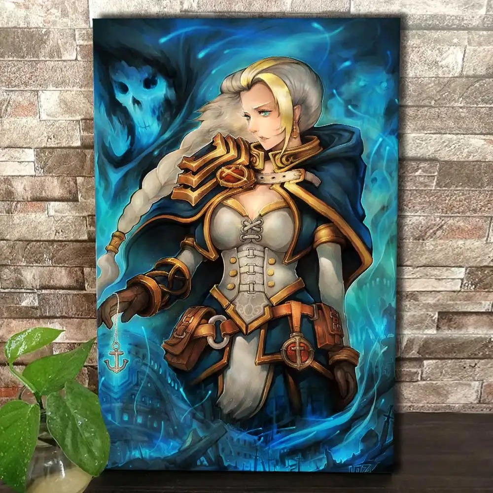7 World of Warcrafts декоративная живопись рамка постеры Холст Картина Настенная живопись для домашнего декора Sylvanas Windrunner Jaina - Цвет: 7