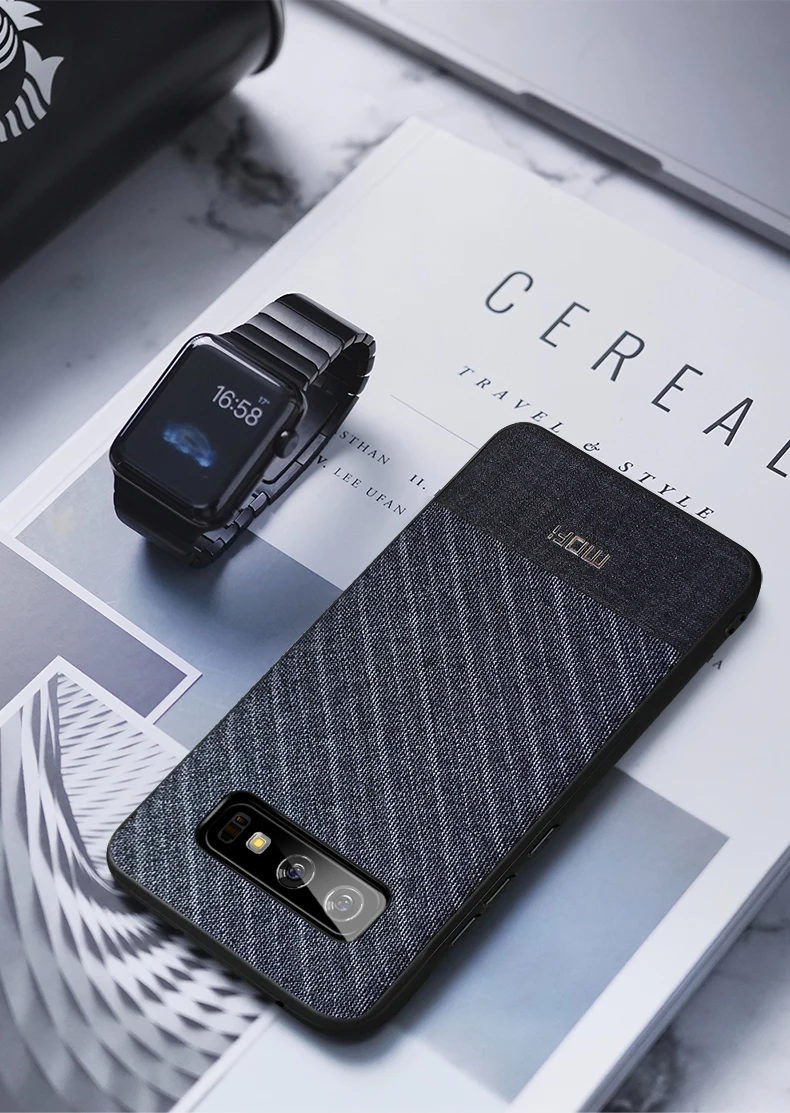 Для samsung S10 Plus чехол S10E Mofi для samsung Galaxy S10 чехол задняя крышка для samsung S10 E чехол ткань хлопок костюм s10e