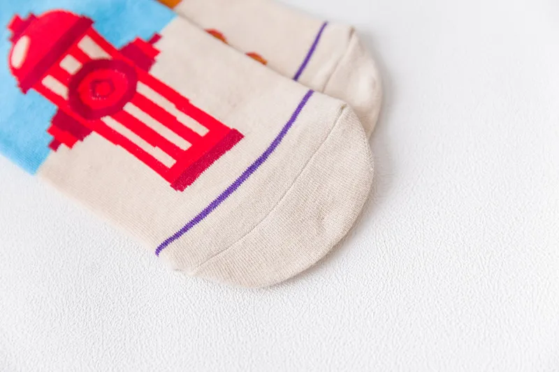 Популярные модные носки Harajuku с забавным рисунком из мультфильма chaussettes, женские носки с головой тыквы и лося, милые носки до щиколотки kawaii happy