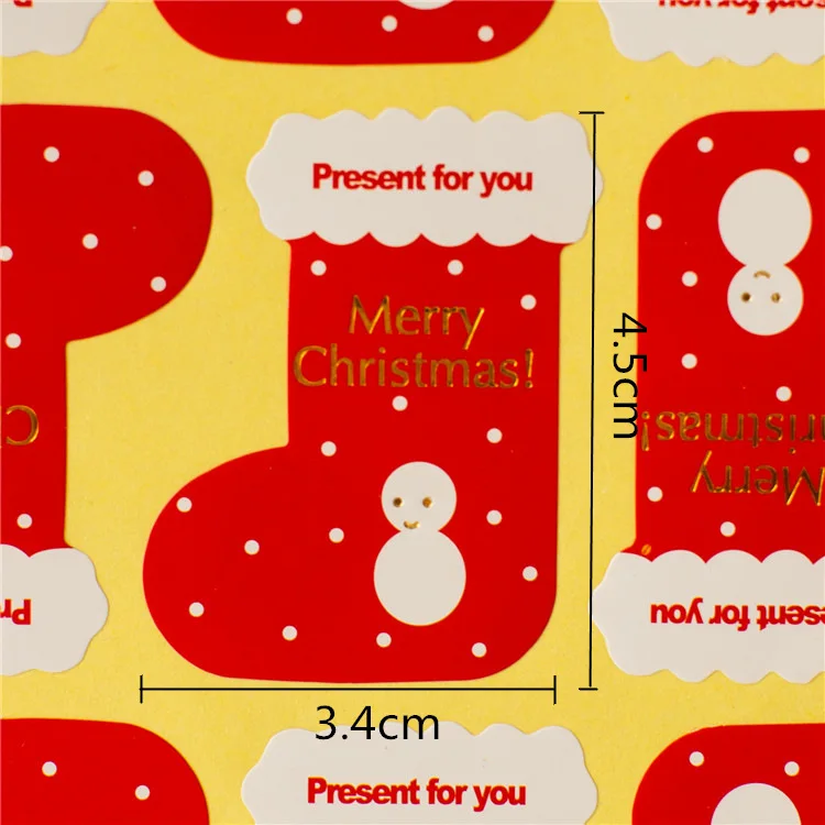 100 шт/партия Kawaii Рождественские серии подарочные упаковочные наклейки &quotподарок