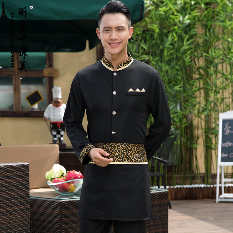 Униформа для отеля униформа кафе ресторана осени и зимы с длинными рукавами J310 |