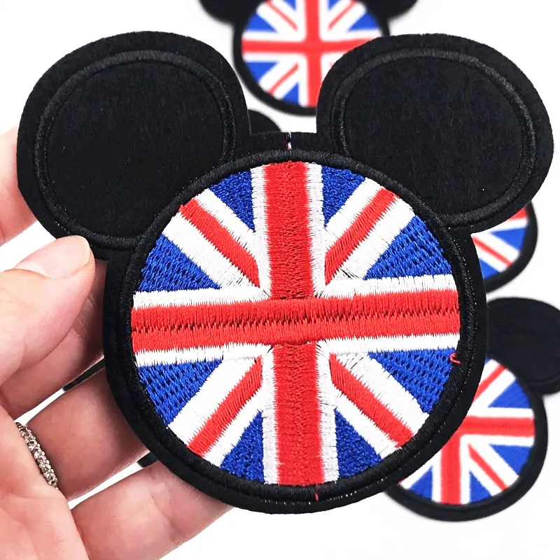 10 шт. нашивки для одежды с изображением головы мыши флага утюга значки девочек и