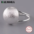 Женские сферические открытые Колечки BALMORA, из стерлингового серебра 925 пробы с рисунком