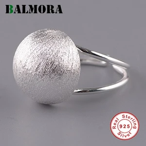 Женские сферические открытые Колечки BALMORA, из стерлингового серебра 925 пробы с рисунком