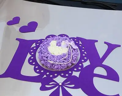 Новинка 2019 фланелевые цветы LOVE PE жемчужные свадебные набор цветов для автомобиля