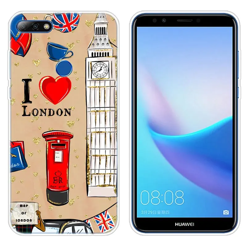 Модный мягкий силиконовый чехол для Huawei Mate 10 20 Lite Pro Y7 Y9 Prime 2019 Y5 Y6 2018 2017 | Мобильные