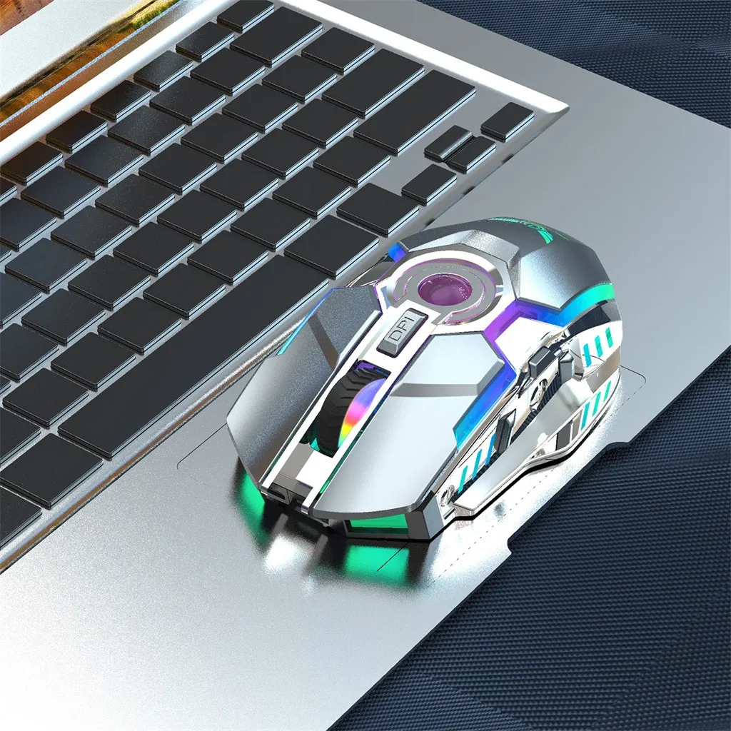 Gamer Gaming Mouse 2400DPI Adjustable 2.4GHz Wireless Rechargeable RGB Lamp Computer Mice USB Receiver Gaming Mouse for PC 626#3