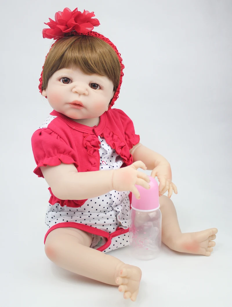 55 см полный силиконовый корпус Reborn Baby Doll 22 дюймов новорожденных принцессы для