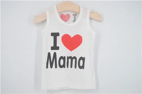 I LOVE MAMA Футболка для девочек, футболка для девочек, футболка для мальчиков Одежда для маленьких мальчиков и девочек топы для мальчиков, одежда для маленьких девочек 1 шт./лот, DXJP-006-1P - Цвет: I LOVE MAMA