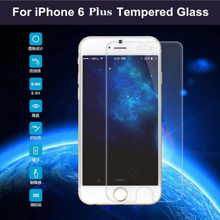 Ультратонкое закаленное стекло 0 19 мм для iPhone 6 plus 6s 5 дюйма нанометровая пленка