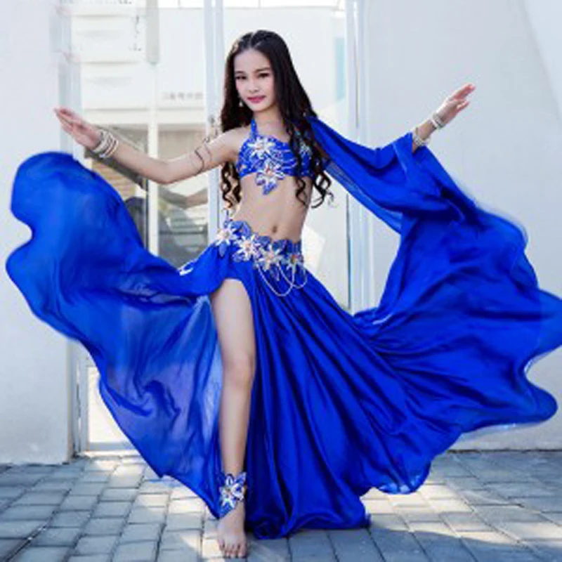 

New Arrival Kids/Child/Girls Belly Dancing Costumes Sets for Dancer Popular Kids Stage Dancing Practising Training Clothes