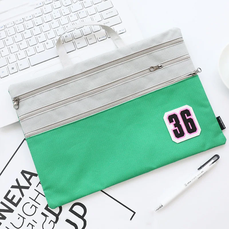 A4 портативные тканевые сумки на молнии для проездных документов милый большой