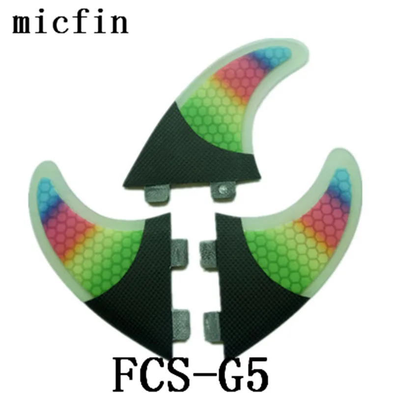 

Micfin surfing fins Fcs rainbow base fins M size fiberglass honeycomb pranchas de surf quilhas fcs surfing