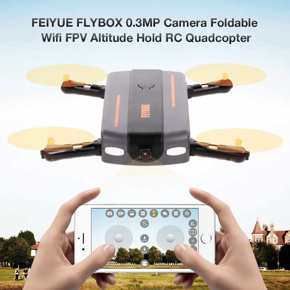 0.3MP камера складной Дрон Wifi FPV 6 осевой гироскоп удержание высоты Безголовый селфи
