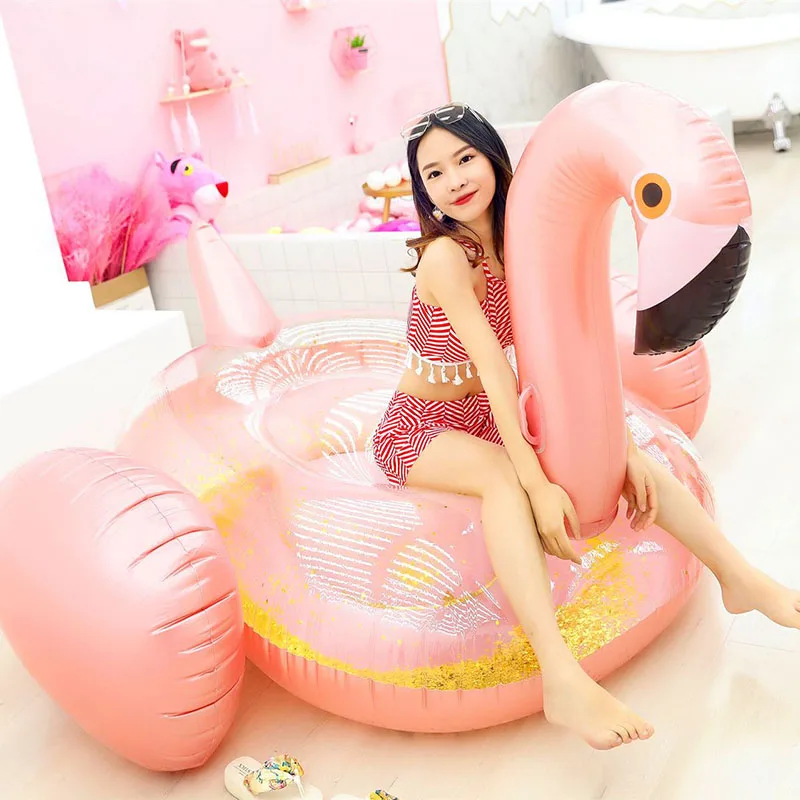 Надувной бассейн Фламинго поплавок Единорог надувное кольцо для плавания