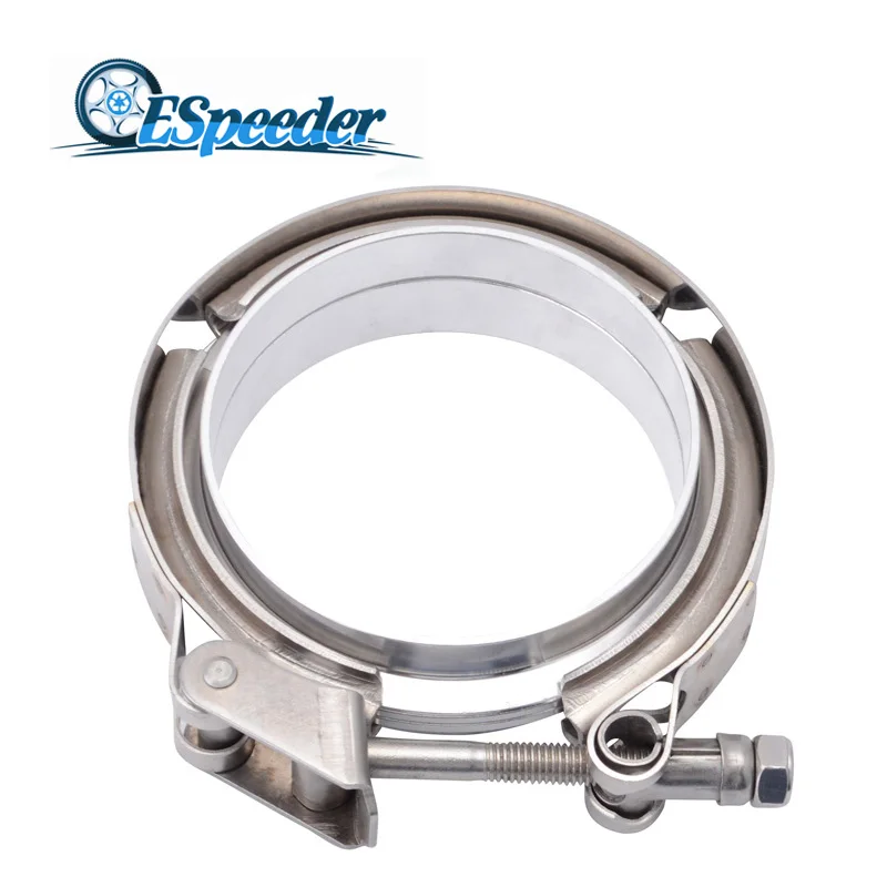 

ESPEEDER 4.0" Exhaust V Band Clamp Kit Male Female Flange Exhaust ClampFor Turbo Exhaust Pipes Downpipe