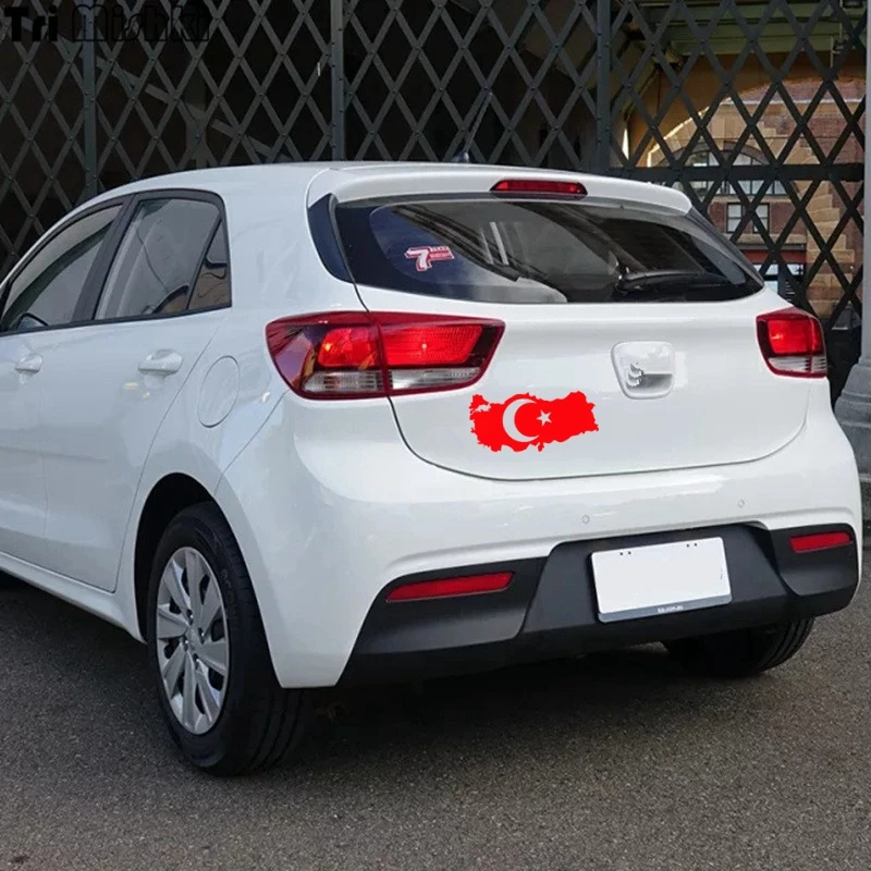 Tri Mishki HZX319 #20*10 40*20 см Турция карта и флаг автомобилей стикеры Авто Смешные