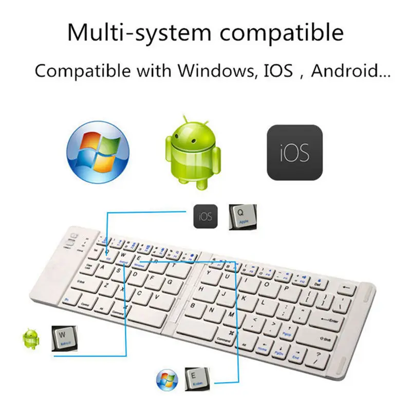 Wireless Bluetooth Portable English Folding Mini Keyboard For Ios Android Tablet Phone | Компьютеры и офис