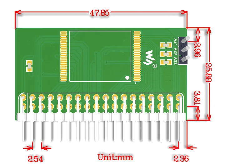 S29GL128P Norflash Module или Flash модуль хранения памяти Kit 32 I/Os с внешней памятью до 128