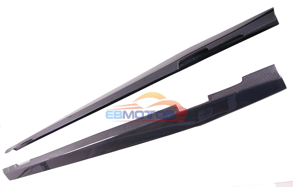 Реальные углеродного волокна боковые юбки спойлер сплиттер для Mercedes benz W204 C63 F/L