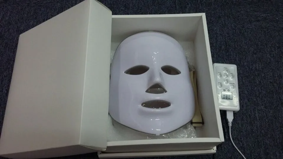 Новая европейская 7 цветов PDT Photon светодиодный маска для лица Омоложение кожи