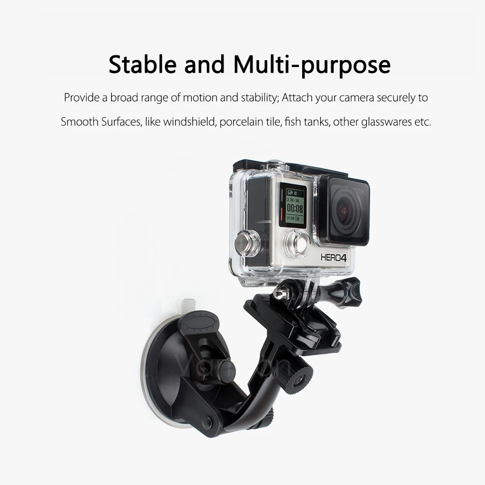 Аксессуары Vamson для Go Pro автомобильное крепление на присоске лобовое стекло Gopro Hero