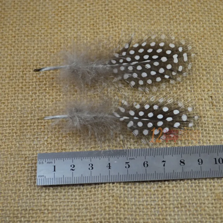 MNFT 100 шт. натуральный черный цвет седла перо с белыми точками Короткие мухи