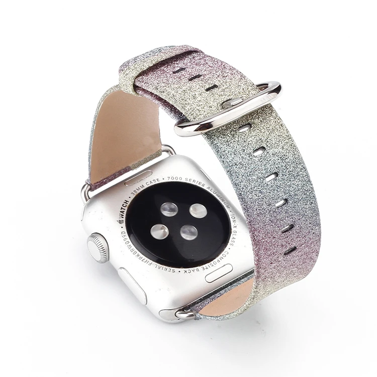Часы с яркими украшениями Bling Band для Apple Watch женский браслет iwatch из натуральной