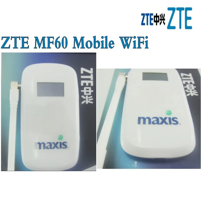 Мобильная Wi Fi точка доступа ZTE MF60 MiFi разблокированная SimFree 2G 3G HSUPA HSDPA UMTS 21 Мбит/с