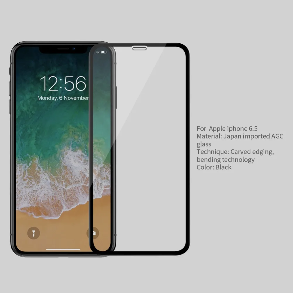 NILLKIN 3D изогнутая пленка из закаленного стекла для Apple iPhone 9 iPhone XS 5,8 дюймов полное покрытие Защитные пленки для iPhone XS Plus