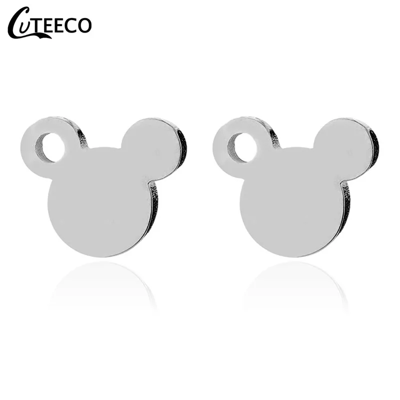 CUTEECO Роскошные циркониевые серьги-гвоздики с Микки и Минни, Кристальные брендовые серьги для женщин, детей, девочек, модные ювелирные изделия, подарок - Окраска металла: AJ0001-6