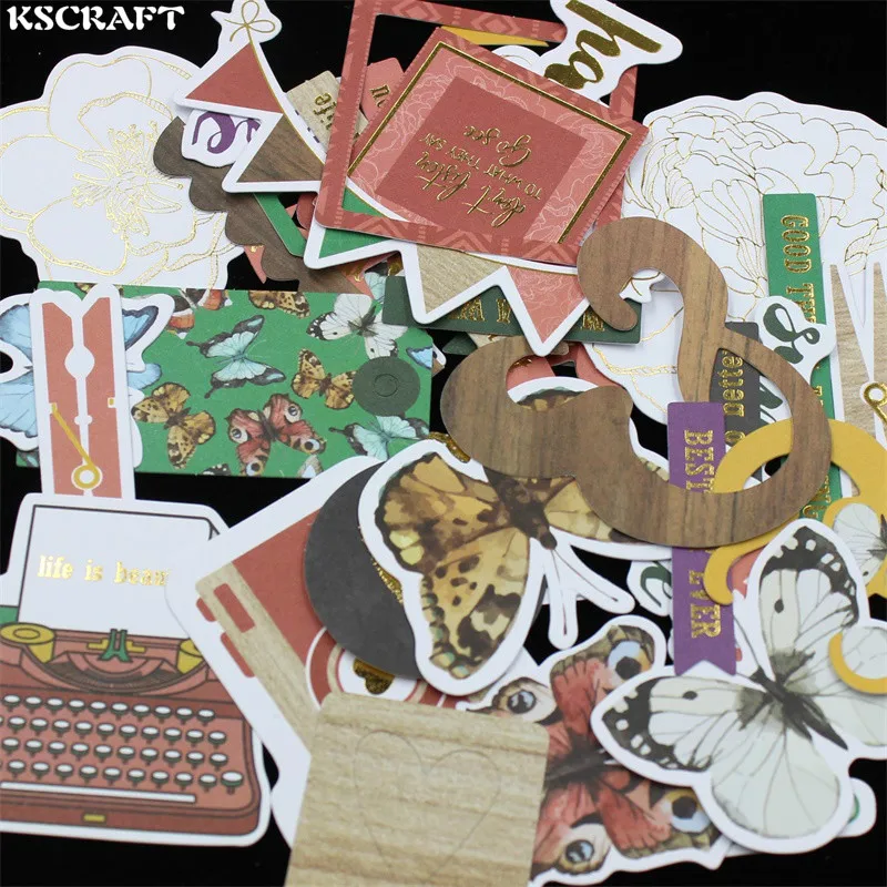 

KSCRAFT 40 шт. Счастливый Солнечный свет красочный картон высечки для скрапбукинга счастливый планировщик/Создание карт/проект журнала
