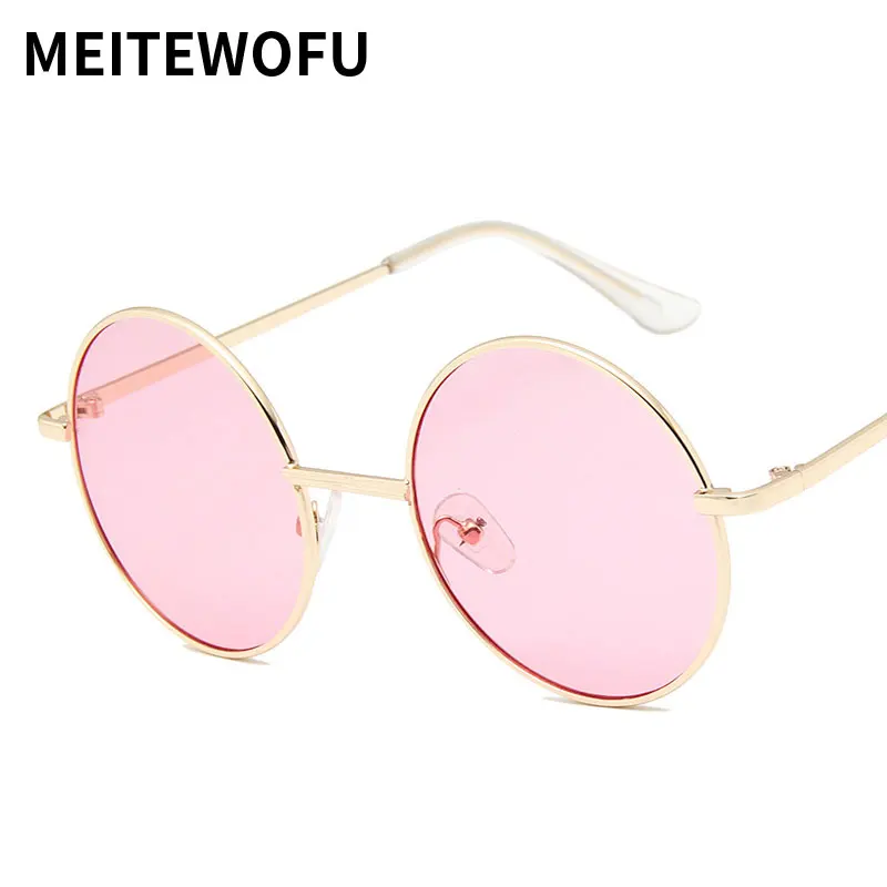 MEITEWOFU Мужская винтажная брендовая дизайнерская круглые солнцезащитные очки для