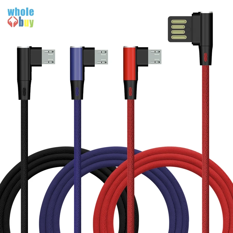 1M 90 Degree Cable 8pin For iPhone 8Pin Fast Charging L Bending Cables 5pin micro usb for android typeC bulk 100pcs/lot | Электроника