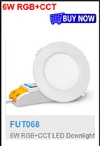 FUT068 AC85-265V Milight 2,4 г 6 Вт RGB+ CCT Вай-Фай совместимый смарт светодиодный светильник 2,4G Беспроводной 4-Зона дистанционного управления Android/iOs APP Управление