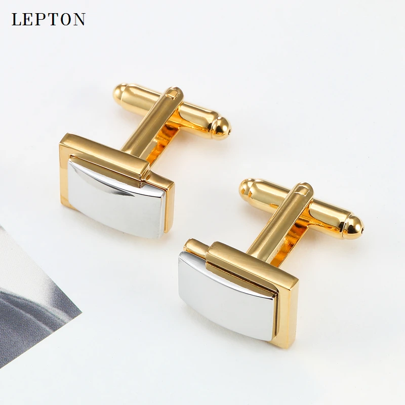 Классические квадратные запонки Lepton для мужчин высококачественные