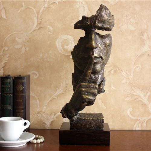 Имитация латуни портрет скульптура украшение исследование абстрактная тишина