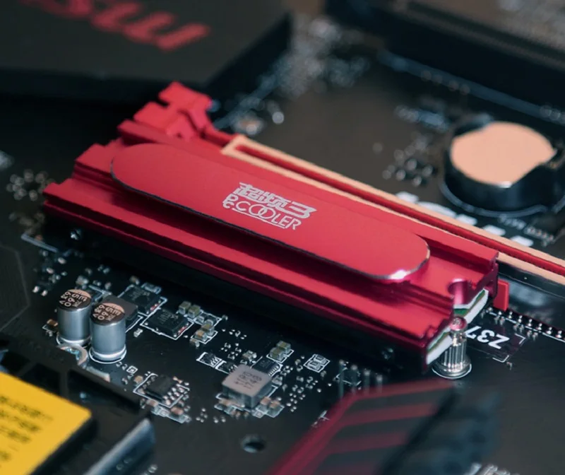 Pccooler B11 M.2 HDD кулер, SSD кулер, твердотельный радиатор, медная трубка охлаждения, черный, красный